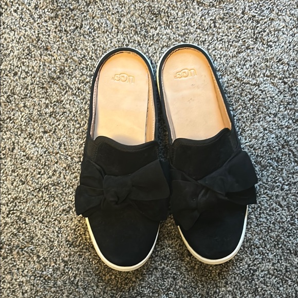 UGG Black Mules with Crossover Design and Open Back - Picture 3 of 12
